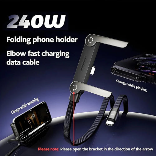2-in-1 Invisible Stand Charging Cable